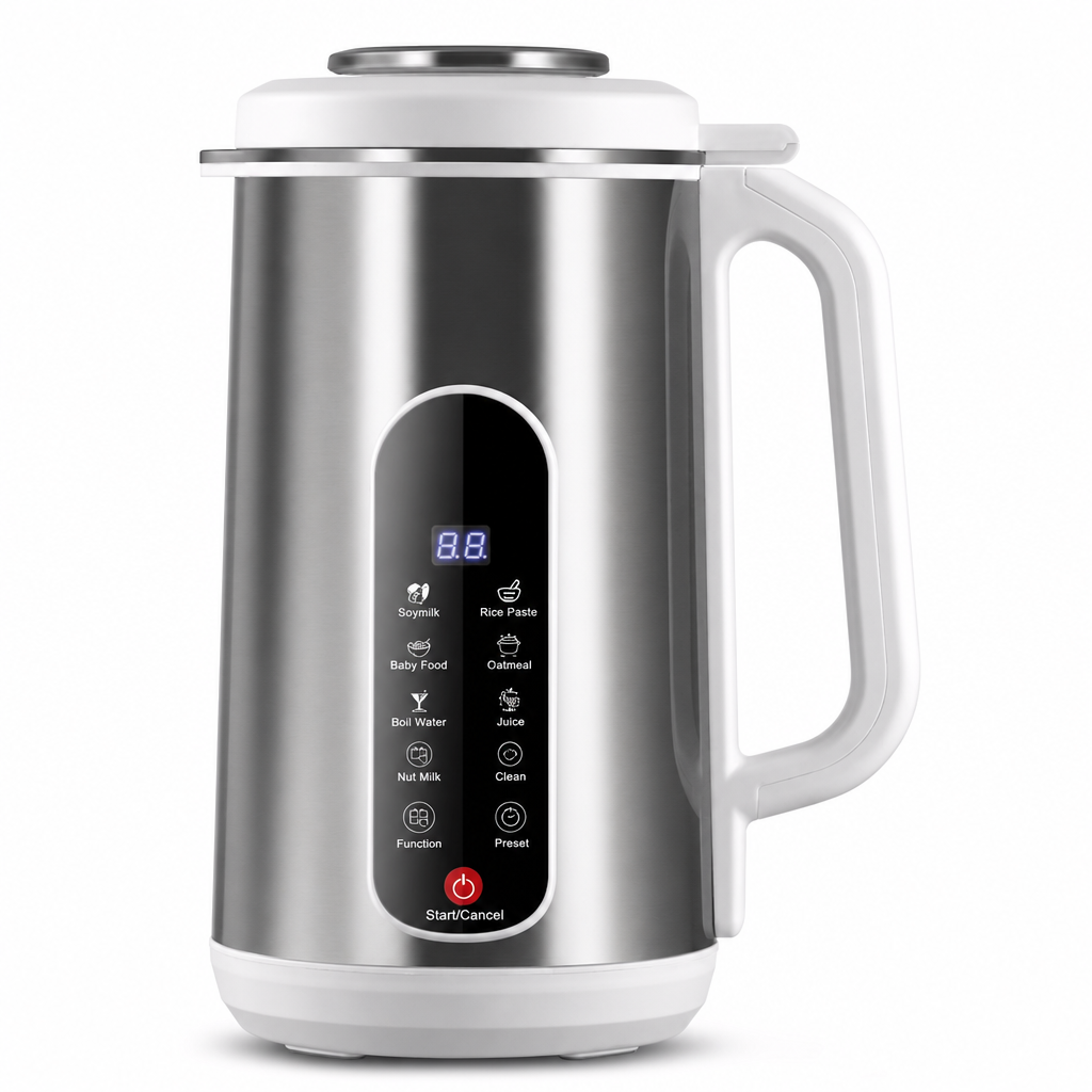 🥳2026 HOT SALE🥳💞50K+ SOLD! 🥛⚙️ 50% OFF! 304 Stainless Steel Soy Milk Maker & Blender – filter-free ultra-fine grinding, smart overnight preset, multi-layer thermal guard. Hot soy milk, porridge & baby food! 🛡️✅