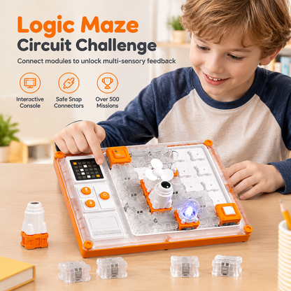 🥳2026 HOT SALE🥳💞50K+ SOLD! 🧩⚡ 50% OFF! Rechargeable STEM Circuit Maze Toy – hands-on logic challenges, safe insulated housing & interactive light rewards. Screen-free learning fun for kids! 🛡️👨‍👩‍👧