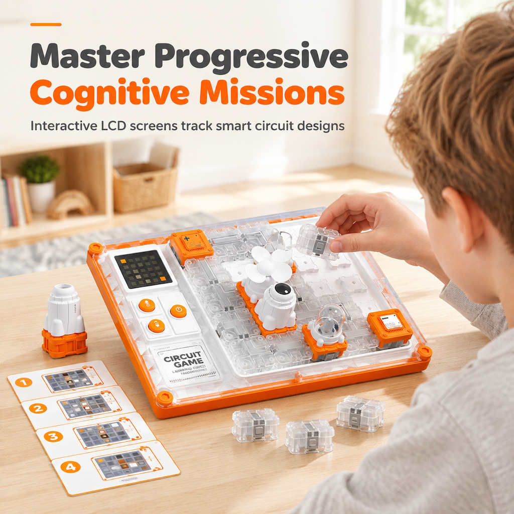 🥳2026 HOT SALE🥳💞50K+ SOLD! 🧩⚡ 50% OFF! Rechargeable STEM Circuit Maze Toy – hands-on logic challenges, safe insulated housing & interactive light rewards. Screen-free learning fun for kids! 🛡️👨‍👩‍👧