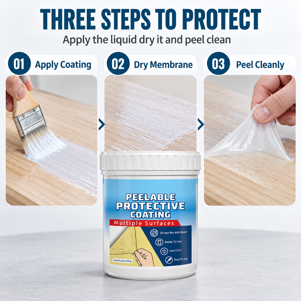 🥳2026 HOT SALE🥳💞50K+ SOLD! 🛡️✨ 50% OFF! Water-Based Peelable Protective Coating – shields windows & floors during renovation, peels off cleanly with no residue. Eco-friendly & tear-resistant! 🏠✅