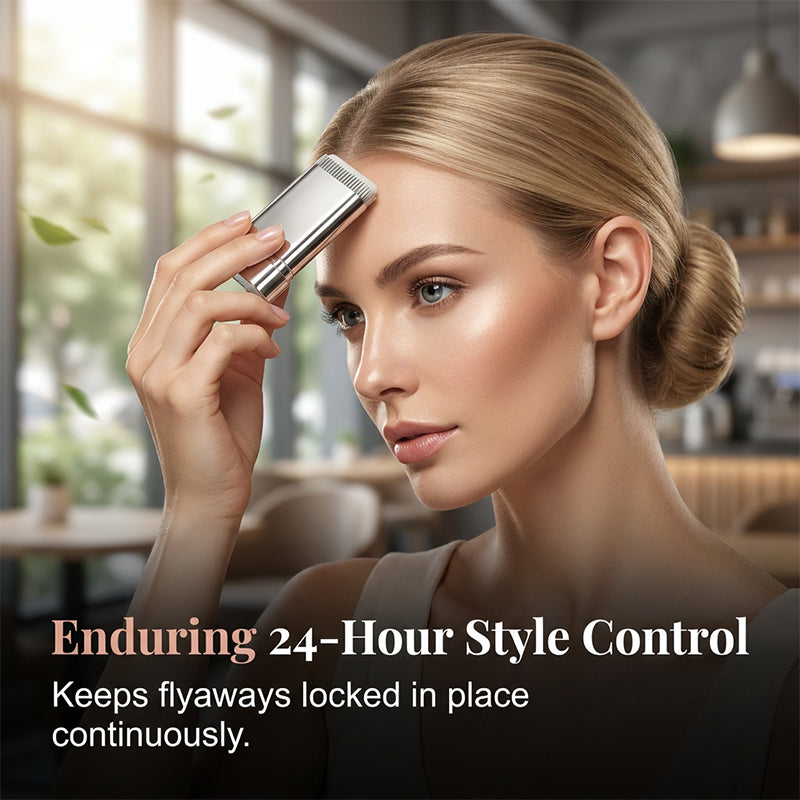 🥳2026 HOT SALE🥳💞50K+ SOLD! 💇✨ 50% OFF! Portable Hair Finishing Stick with Comb – built-in micro-comb & 15g solid wax tames flyaways fast, zero residue. Pocket-size touch-ups anywhere! 🛡️✅