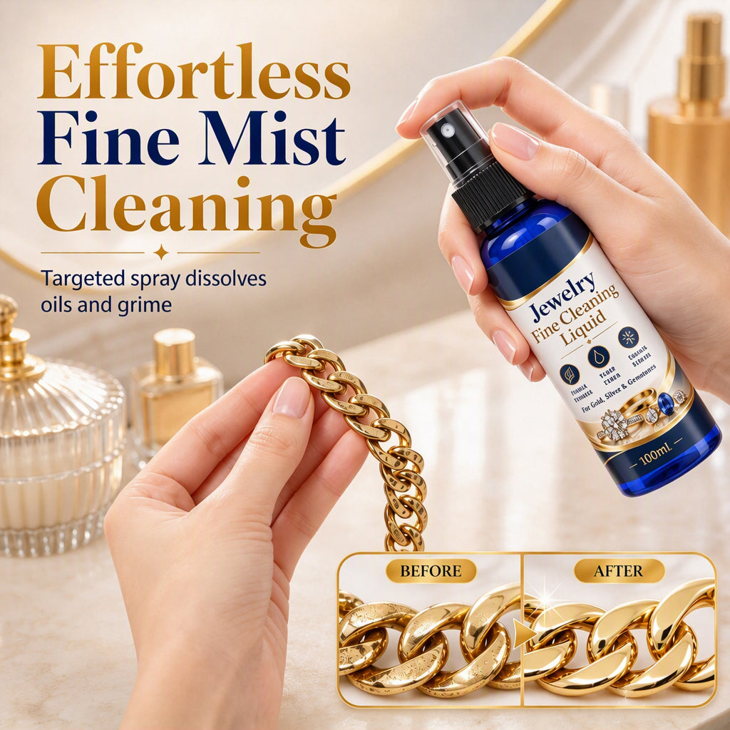 🥳2026 HOT SALE🥳💞50K+ SOLD! 💎✨ 50% OFF! Jewelry Cleaner Spray with Towel – fine mist lifts oil & grime, restores brilliant sparkle without scratching. Safe for all jewelry! 🛡️✅