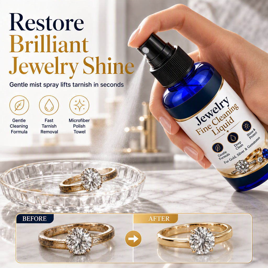 🥳2026 HOT SALE🥳💞50K+ SOLD! 💎✨ 50% OFF! Jewelry Cleaner Spray with Towel – fine mist lifts oil & grime, restores brilliant sparkle without scratching. Safe for all jewelry! 🛡️✅