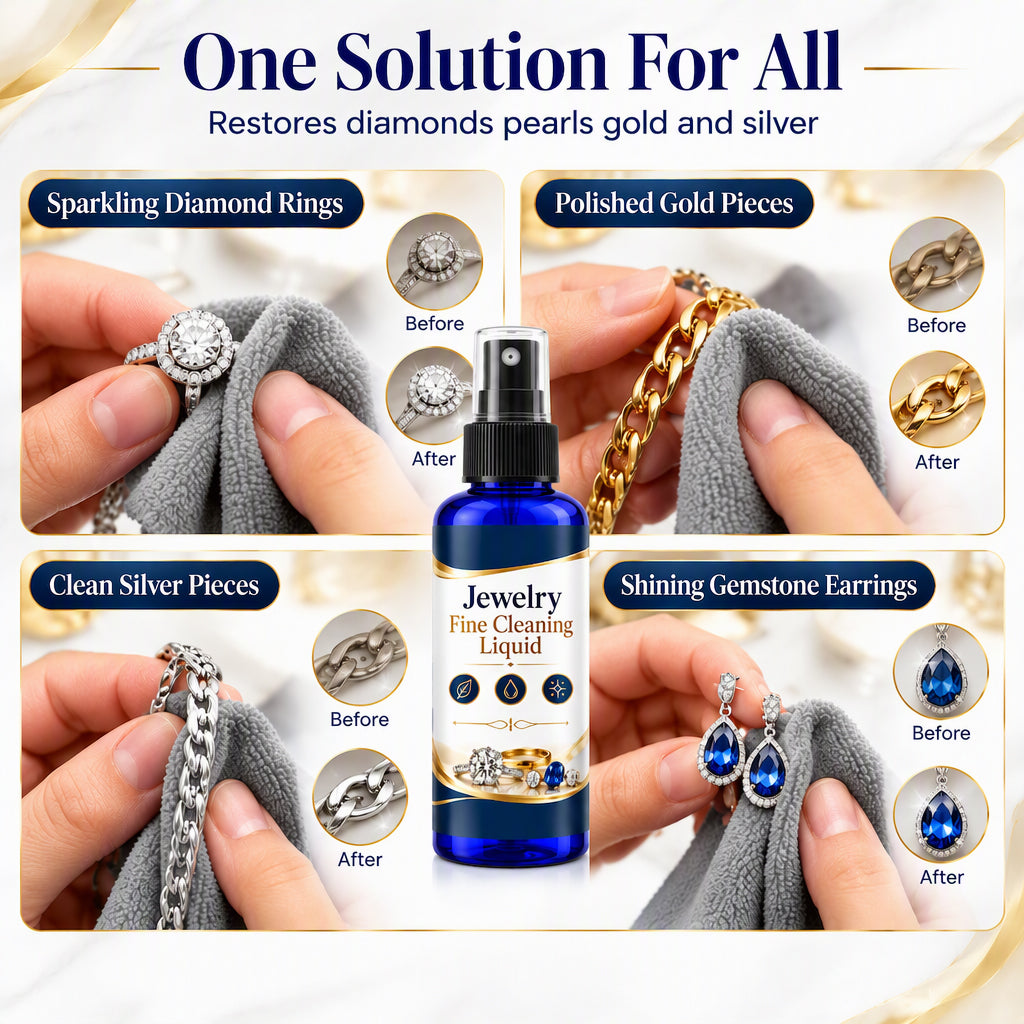 🥳2026 HOT SALE🥳💞50K+ SOLD! 💎✨ 50% OFF! Jewelry Cleaner Spray with Towel – fine mist lifts oil & grime, restores brilliant sparkle without scratching. Safe for all jewelry! 🛡️✅