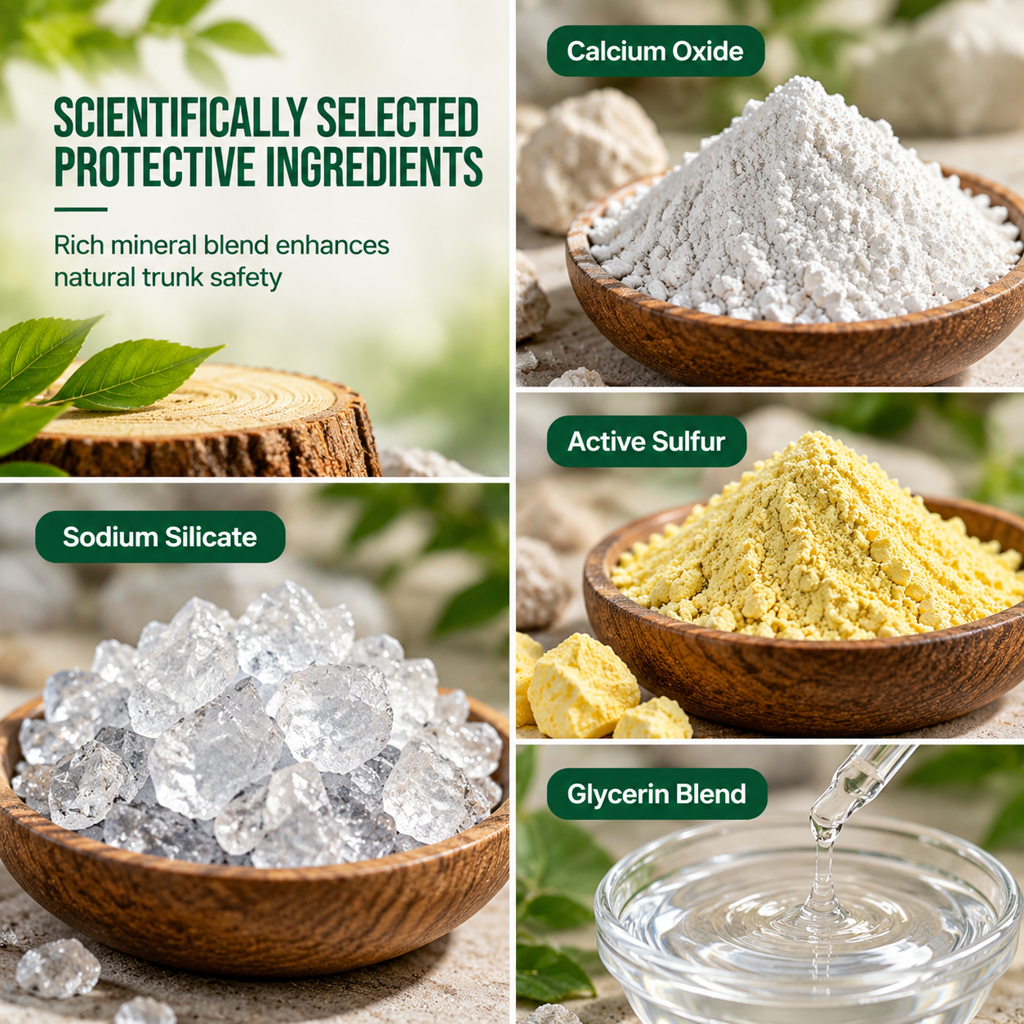 🥳2026 HOT SALE🥳💞50K+ SOLD! 🌳🛡️ 50% OFF! Tree Trunk Whitewash Protective Set – 300g with brush, shields bark from frost & insects. Easy brush-on, all-season protection! ❄️✅
