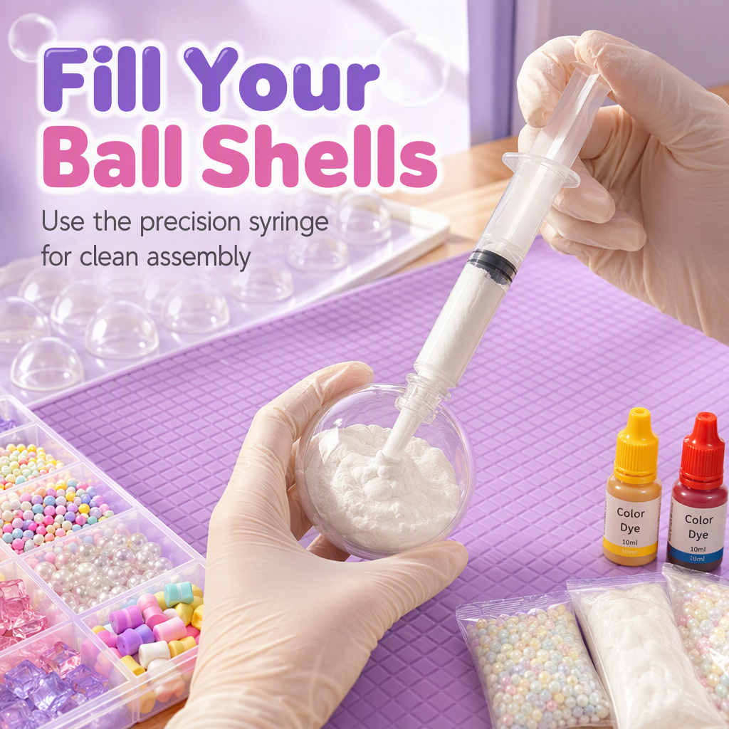 🥳2026 HOT SALE🥳💞50K+ SOLD! 🧪✨ 50% OFF! DIY Squeeze Ball Making Kit – mix colorful clay & sparkling fillers, leak-proof slow-rising fun. No-mess craft for kids! 🎨✅