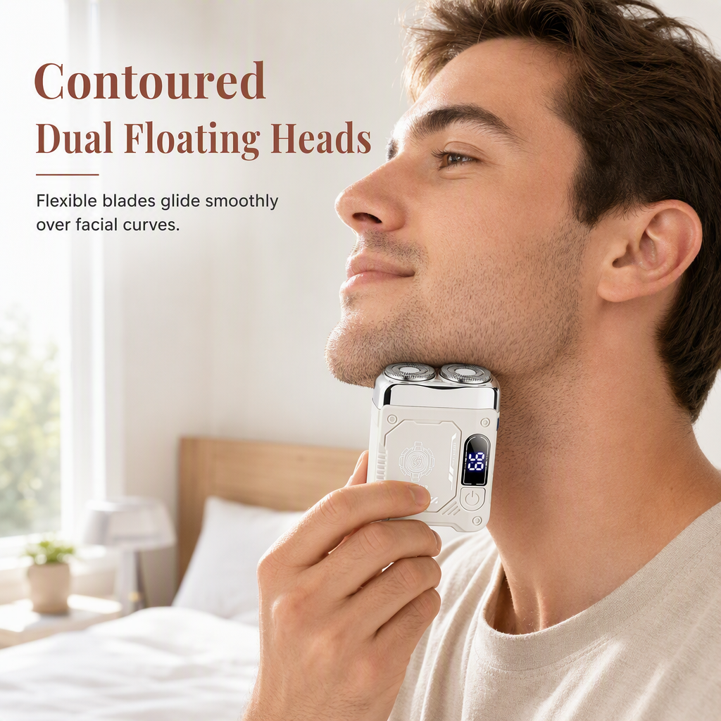 🥳2026 HOT SALE🥳💞50K+ SOLD! 🪒✨ 50% OFF! Mini Portable Electric Dual-Head Shaver – dual floating heads, wet & dry, LED battery display. Pocket-sized smooth shave anywhere! 🧔💪