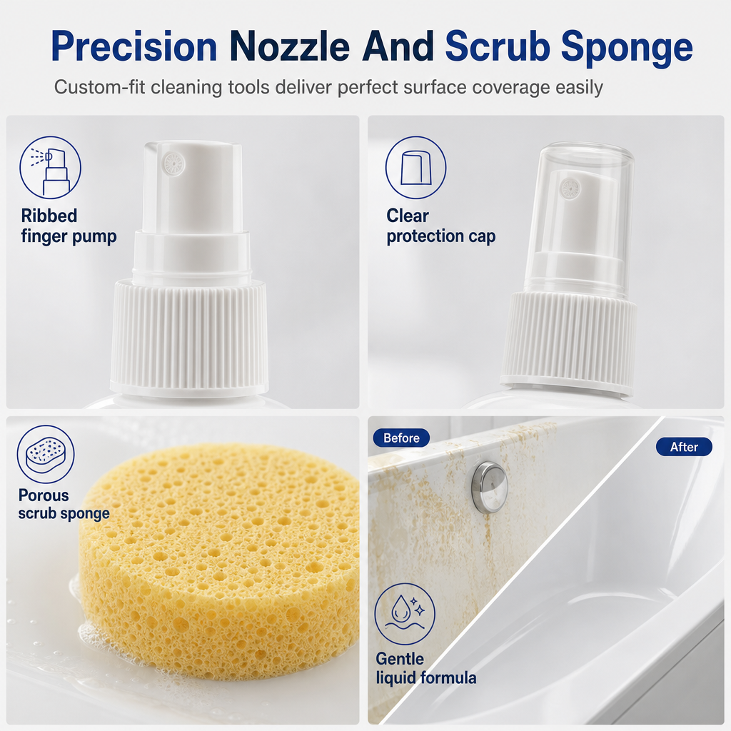 🥳2026 HOT SALE🥳💞50K+ SOLD! 🛁✨ 50% OFF! Bathtub Yellowing Remover & Ceramic Cleaner – lifts stubborn yellow stains, restores glossy white shine. Includes scrub sponge – easy, powerful clean! 🧽✅