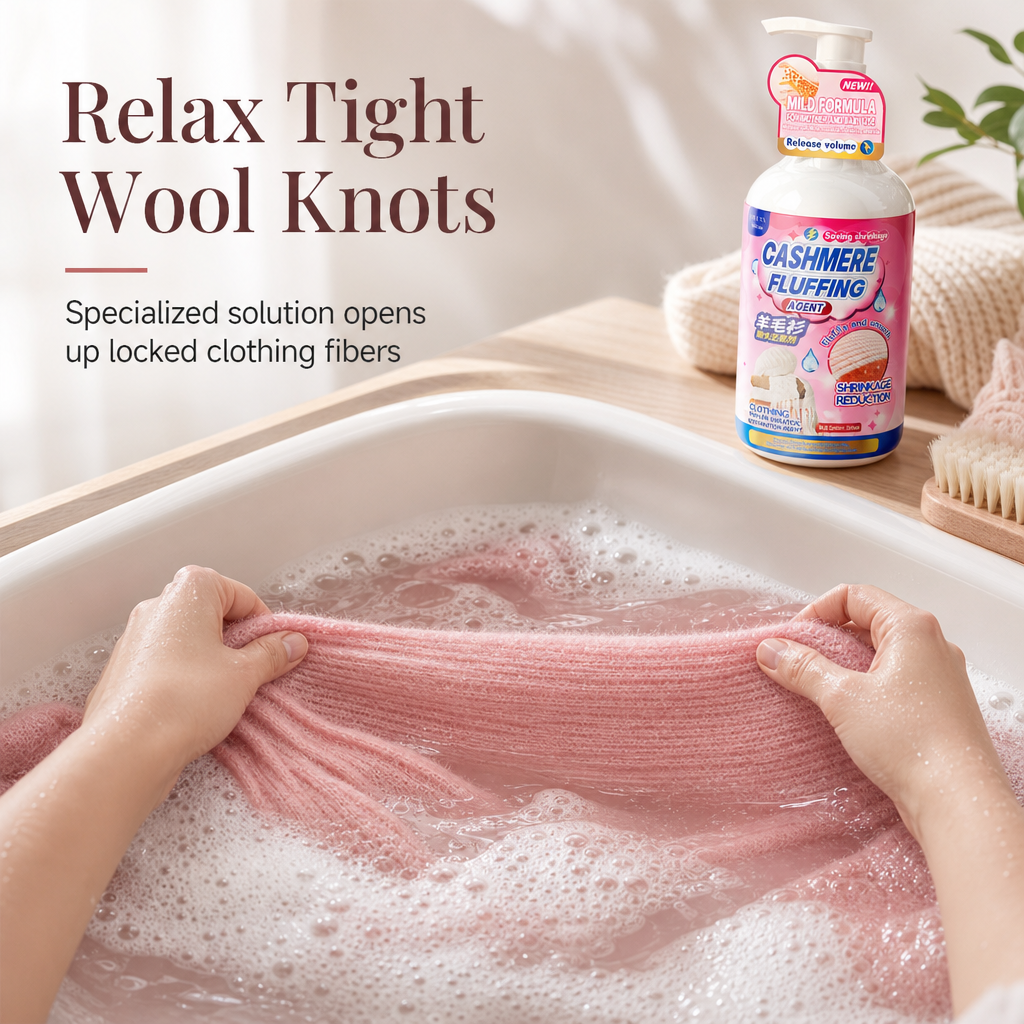 🥳2026 HOT SALE🥳💞50K+ SOLD! 🧶✨ Wool & Cashmere Softening Care Liquid – gently relaxes shrunken knitwear, restores cloud-like softness & fit. Phosphate-free care for favourite sweaters! 🛡️💚