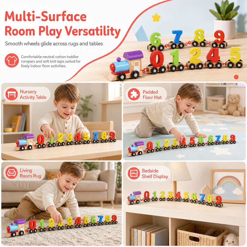 🥳2026 HOT SALE🥳💞50K+ SOLD! 🚂🔢 50% OFF! Magnetic Wooden Number Train Toy – connectable cars, early counting & imaginative floor play. Safe, smooth polished wood for ages 3+! 🛡️💚
