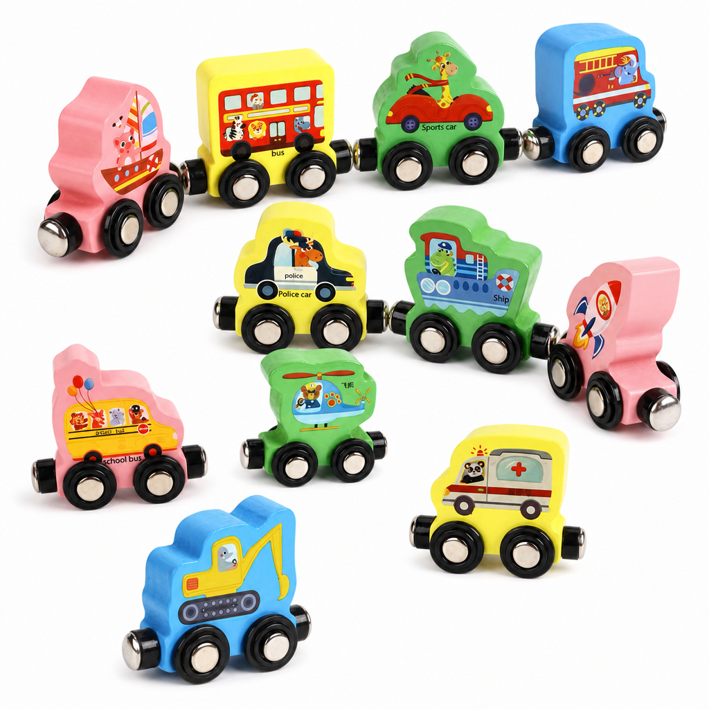 🥳2026 HOT SALE🥳💞50K+ SOLD! 🚂🔢 50% OFF! Magnetic Wooden Number Train Toy – connectable cars, early counting & imaginative floor play. Safe, smooth polished wood for ages 3+! 🛡️💚