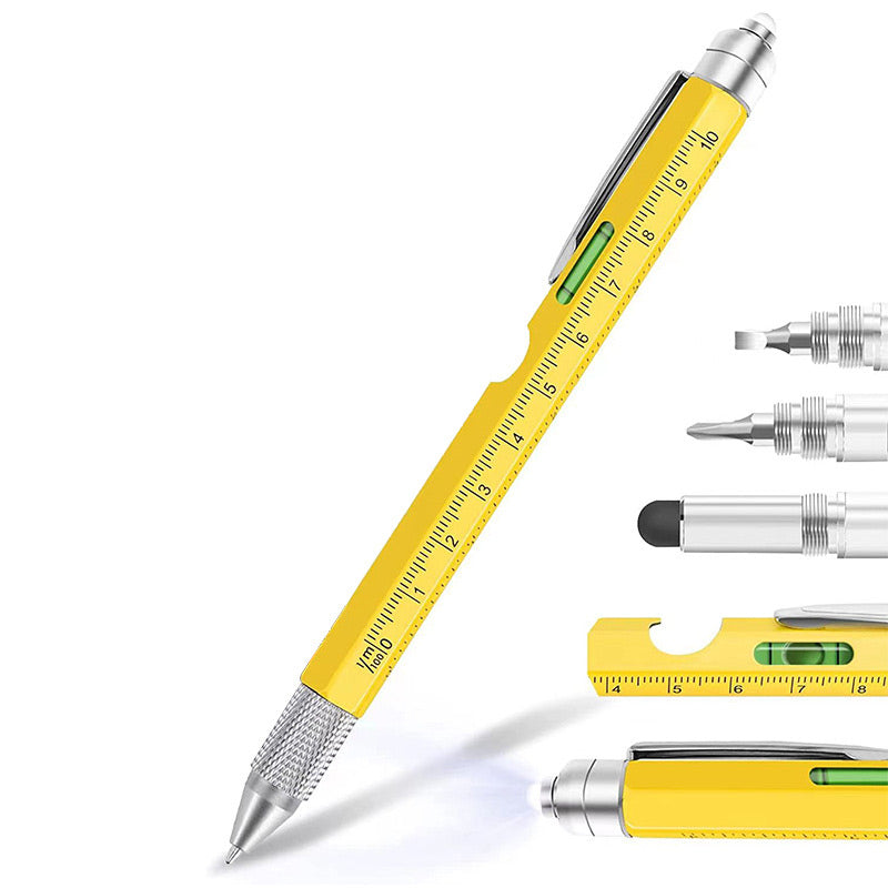 🥳2026 HOT SALE🥳💞50K+ SOLD! 🖊️🔧 50% OFF! 9-in-1 Outdoor Multi-Tool Pen – LED/laser light, screwdrivers, bottle opener, rulers & touchscreen cap. 304 stainless steel, portable clip! 🛡️💪