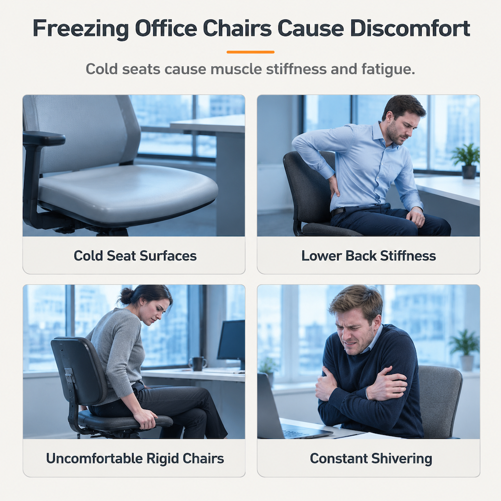 🥳2026 HOT SALE🥳💞50K+ SOLD! 🔥🪑 50% OFF! Winter Heated Seat Cushion with Backrest – dual-zone warmth, smart control, anti-slip & removable cover. Cosy office & study chair comfort! 🛡️✅