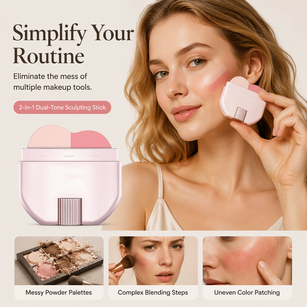 🥳2026 HOT SALE🥳💞50K+ SOLD! ✨💄 50% OFF! 2-in-1 Highlighter & Blush Stick – dual-tone sculpting in one stroke, seamless blend & long-lasting glow. Simplify your routine! 🛡️✅