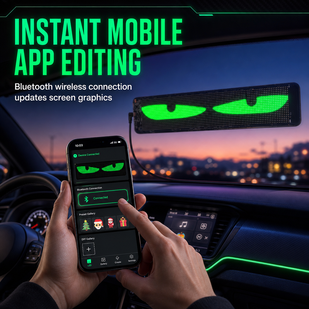 🥳2026 HOT SALE🥳💞50K+ SOLD! 🚗📟 50% OFF! Smart Full-Color LED Car Rear Window Display – Bluetooth app editing, high-brightness LED, IP65 waterproof. Custom messages on the go! 🛡️✨