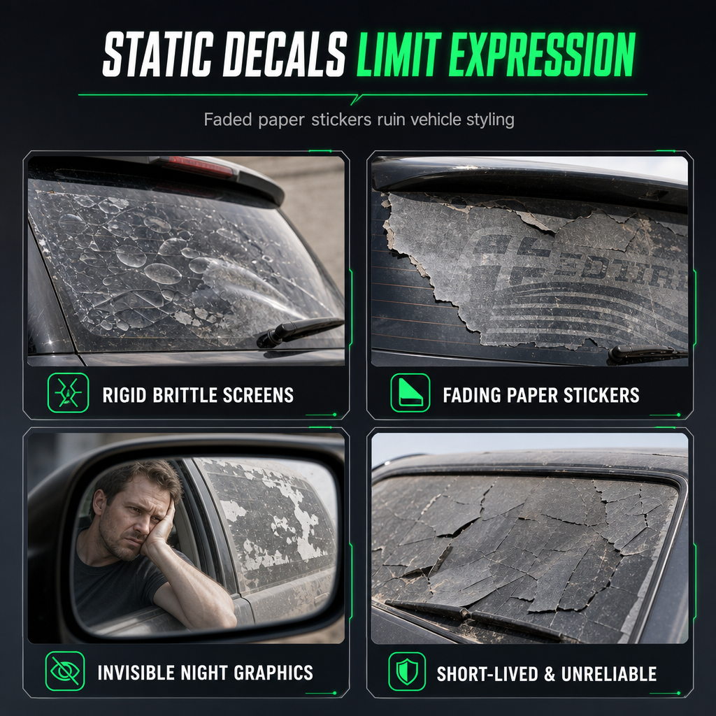 🥳2026 HOT SALE🥳💞50K+ SOLD! 🚗📟 50% OFF! Smart Full-Color LED Car Rear Window Display – Bluetooth app editing, high-brightness LED, IP65 waterproof. Custom messages on the go! 🛡️✨