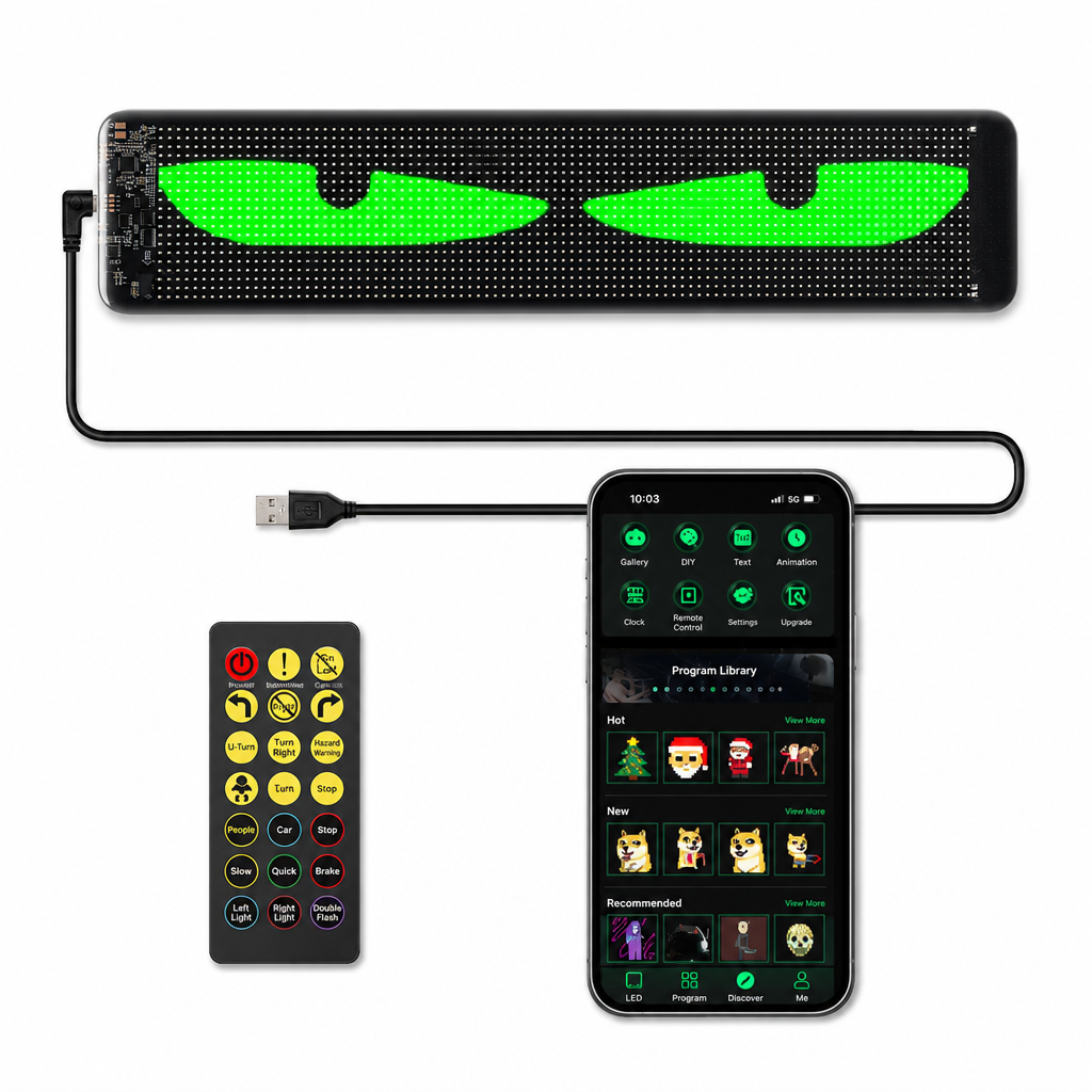 🥳2026 HOT SALE🥳💞50K+ SOLD! 🚗📟 50% OFF! Smart Full-Color LED Car Rear Window Display – Bluetooth app editing, high-brightness LED, IP65 waterproof. Custom messages on the go! 🛡️✨
