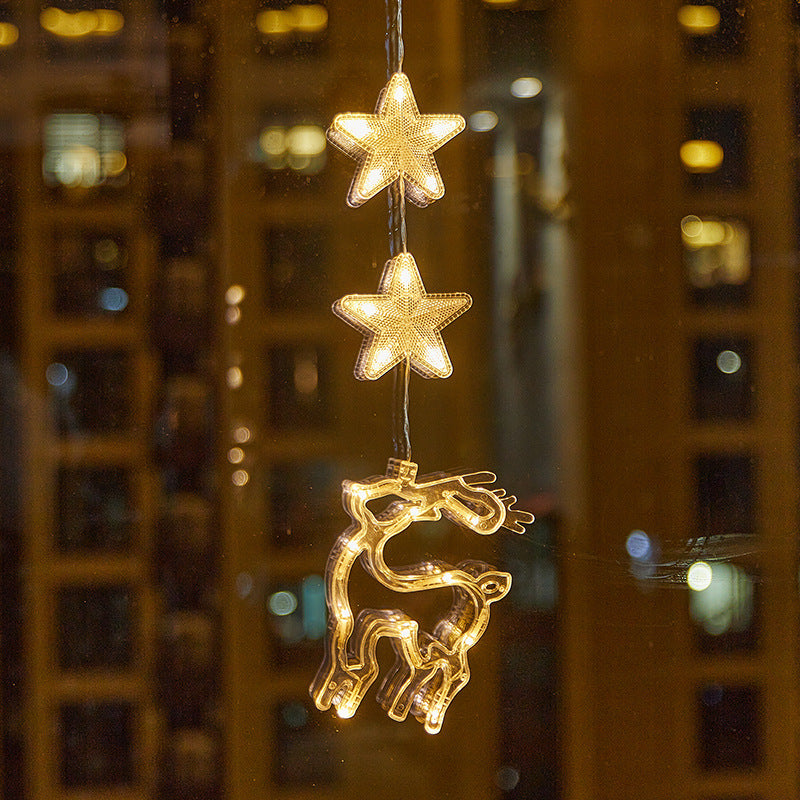 🥳2026 HOT SALE🥳💞50K+ SOLD! 🎄✨ 50% OFF! DIY Christmas Suction Window Lights – no drill, no residue, battery powered & reusable. Multiple festive shapes, warm or colourful glow! 🪟💚