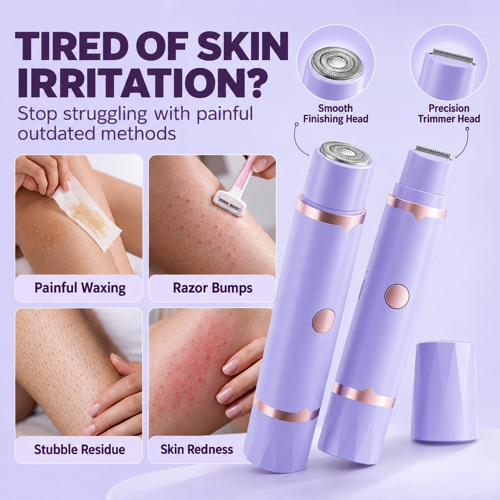 🥳2026 HOT SALE🥳💞50K+ SOLD! ✨🪒 50% OFF! Portable Electric Hair Remover – dual-head body & bikini trimmer, gentle foil mesh & sensitive-area guards. Smooth, painless grooming anywhere! 🛡️💚