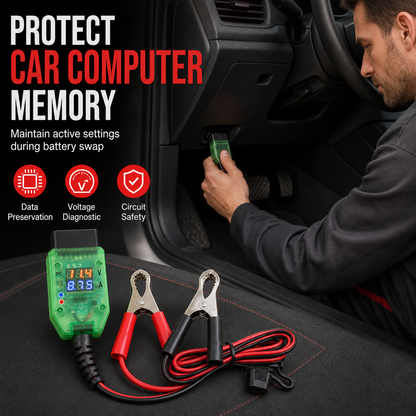🥳2026 HOT SALE🥳💞50K+ SOLD! 🚗🔋 50% OFF! Car OBD Memory Saver – protects vehicle settings during battery swaps. Digital display, leakage detector & built-in fuse. No more reset clocks or locked radios! 🛡️✅