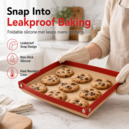 🥳2026 HOT SALE🥳💞50K+ SOLD! 🧼🔥 50% OFF! Heat-Resistant Silicone Oven Liner – rinse clean in seconds, reusable & durable. For macarons, pastry & daily baking! 🏠💚