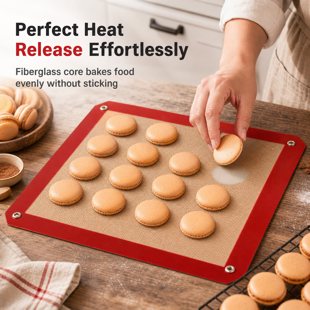 🥳2026 HOT SALE🥳💞50K+ SOLD! 🧼🔥 50% OFF! Heat-Resistant Silicone Oven Liner – rinse clean in seconds, reusable & durable. For macarons, pastry & daily baking! 🏠💚