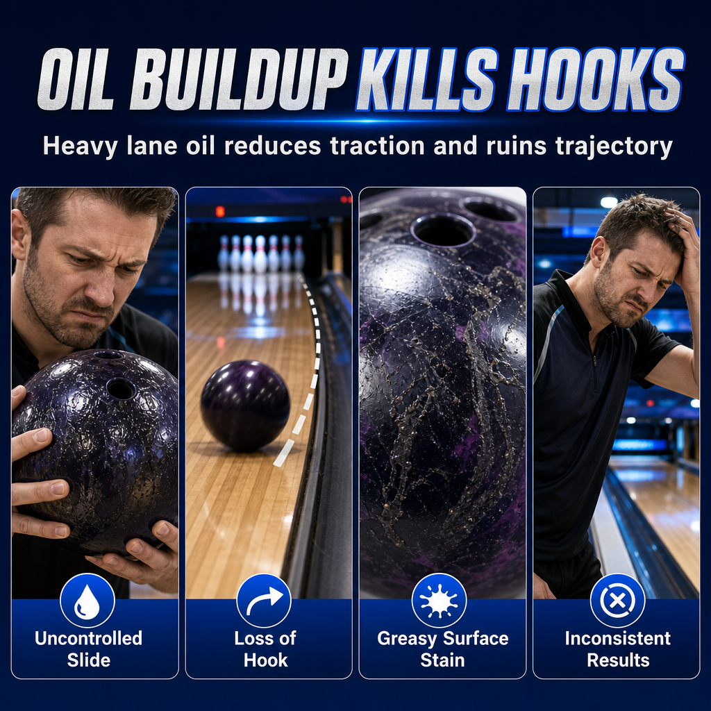 🥳2026 HOT SALE🥳💞50K+ SOLD! 🎳🧽 50% OFF! Bowling Ball Cleaning Brush – built-in fluid delivery & sponge pad restore grip, remove lane oil, revive hook. Leakproof & washable! 🛡️✅