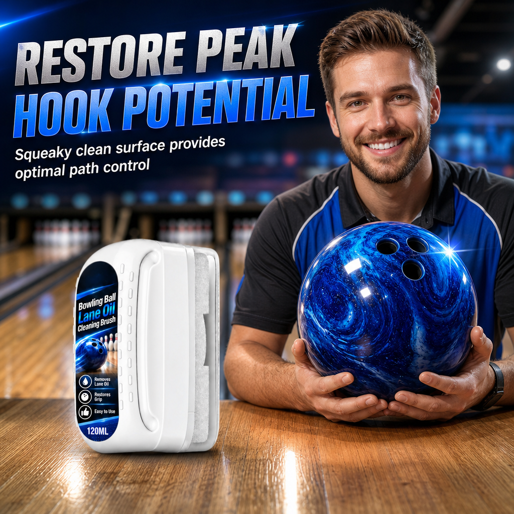 🥳2026 HOT SALE🥳💞50K+ SOLD! 🎳🧽 50% OFF! Bowling Ball Cleaning Brush – built-in fluid delivery & sponge pad restore grip, remove lane oil, revive hook. Leakproof & washable! 🛡️✅