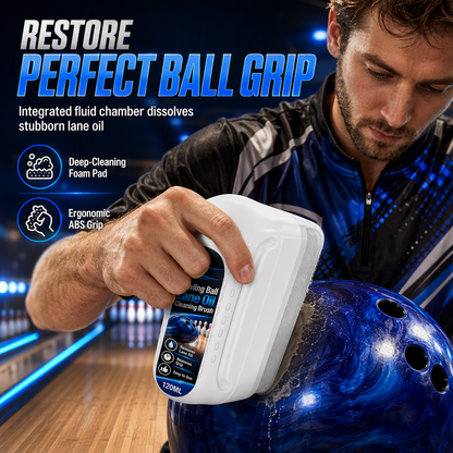 🥳2026 HOT SALE🥳💞50K+ SOLD! 🎳🧽 50% OFF! Bowling Ball Cleaning Brush – built-in fluid delivery & sponge pad restore grip, remove lane oil, revive hook. Leakproof & washable! 🛡️✅