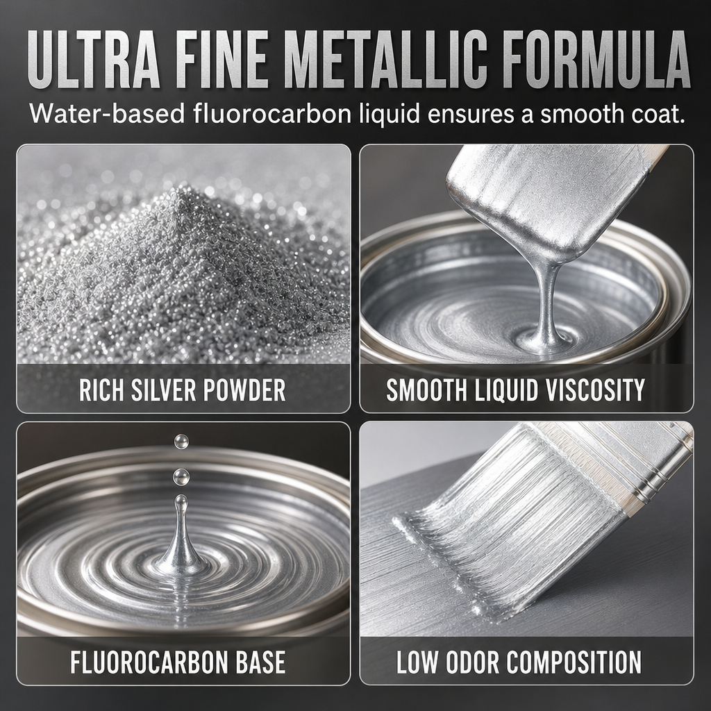 🥳2026 HOT SALE🥳💞50K+ SOLD! 🎨✨ 50% OFF! Water-Based Metallic Silver Paint – brush-on bright silver finish for metal, wood & craft renovation. Refresh dull surfaces with ease! 🛡️✅