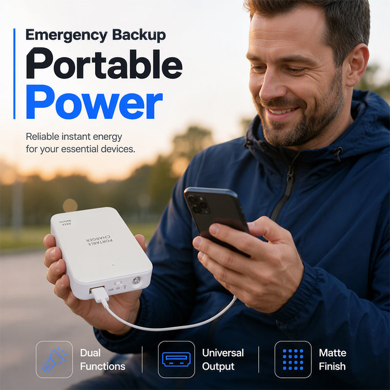 🥳2026 HOT SALE🥳💞50K+ SOLD! 🔋📱 50% OFF! AA-Battery Emergency Power Bank – powered by 4 standard AA batteries, pocket-sized & simple slide-switch control. Stay connected in any emergency! 🛡️✅