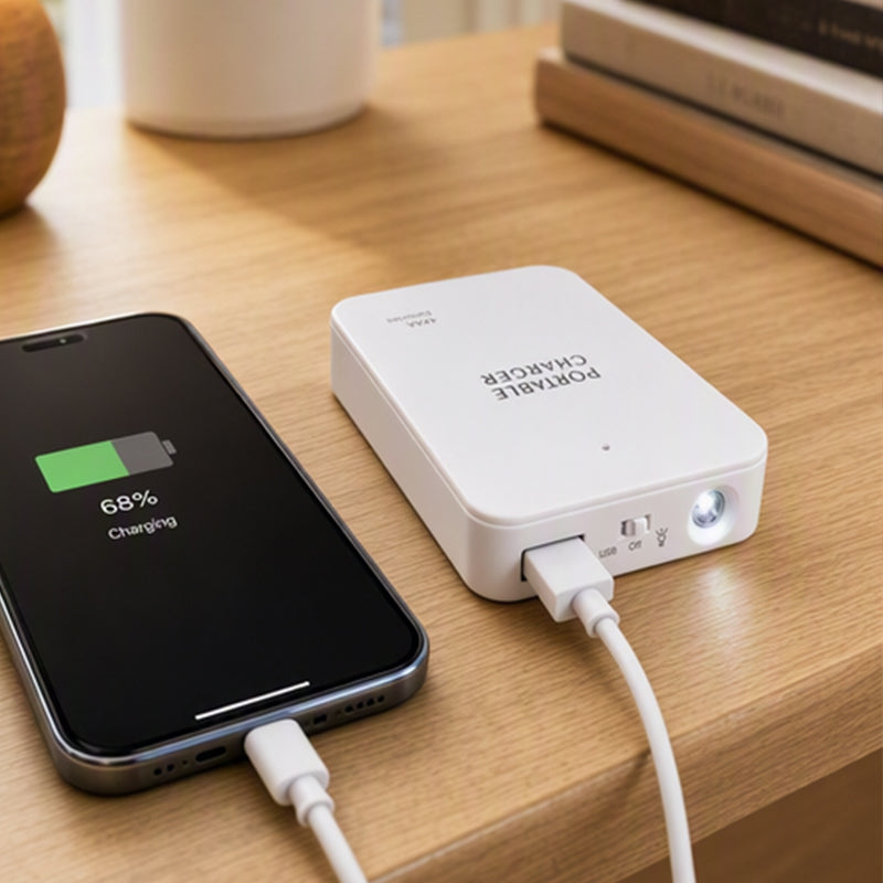 🥳2026 HOT SALE🥳💞50K+ SOLD! 🔋📱 50% OFF! AA-Battery Emergency Power Bank – powered by 4 standard AA batteries, pocket-sized & simple slide-switch control. Stay connected in any emergency! 🛡️✅