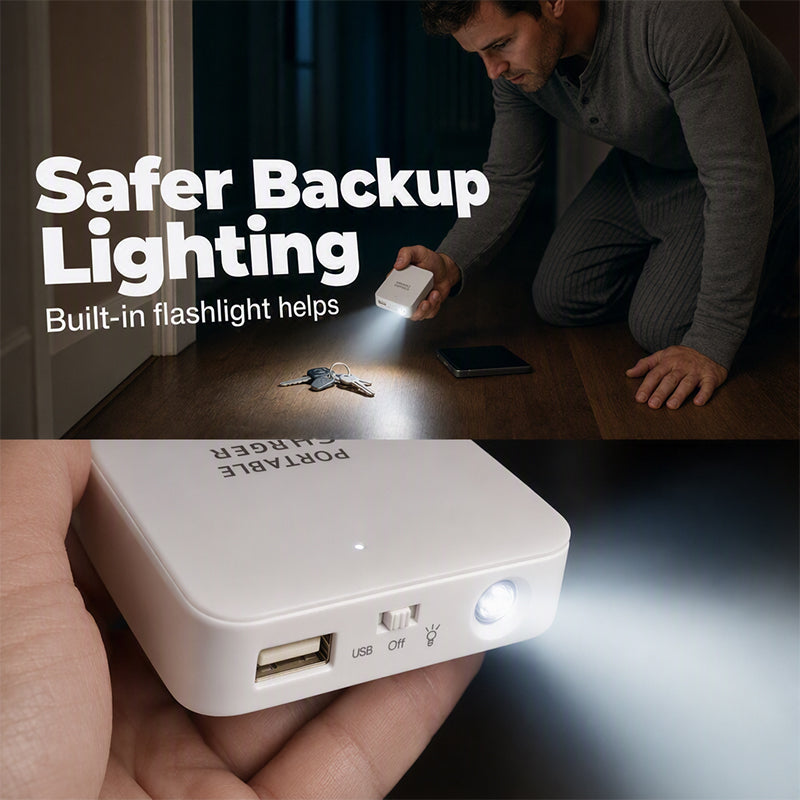 🥳2026 HOT SALE🥳💞50K+ SOLD! 🔋📱 50% OFF! AA-Battery Emergency Power Bank – powered by 4 standard AA batteries, pocket-sized & simple slide-switch control. Stay connected in any emergency! 🛡️✅