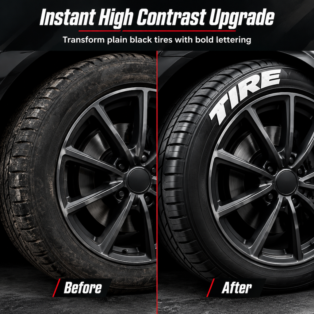 🥳2026 HOT SALE🥳💞50K+ SOLD! 🚗✨ 50% OFF! Quick Drying Tire Marker – waterproof & smudge-resistant ink, instantly restores faded tires. Easy DIY upgrade for cars & bikes! 🛡️💪