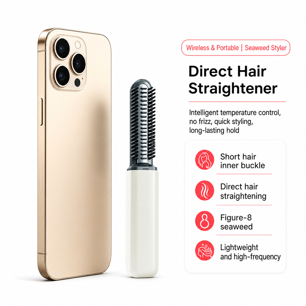 🥳2026 HOT SALE🥳💞50K+ SOLD! 💇‍♀️✨ 50% OFF! Portable Cordless Mini Hair Straightener – USB rechargeable, straighten & curl on the go. Tames frizz anywhere, no salon needed! 🛡️✅