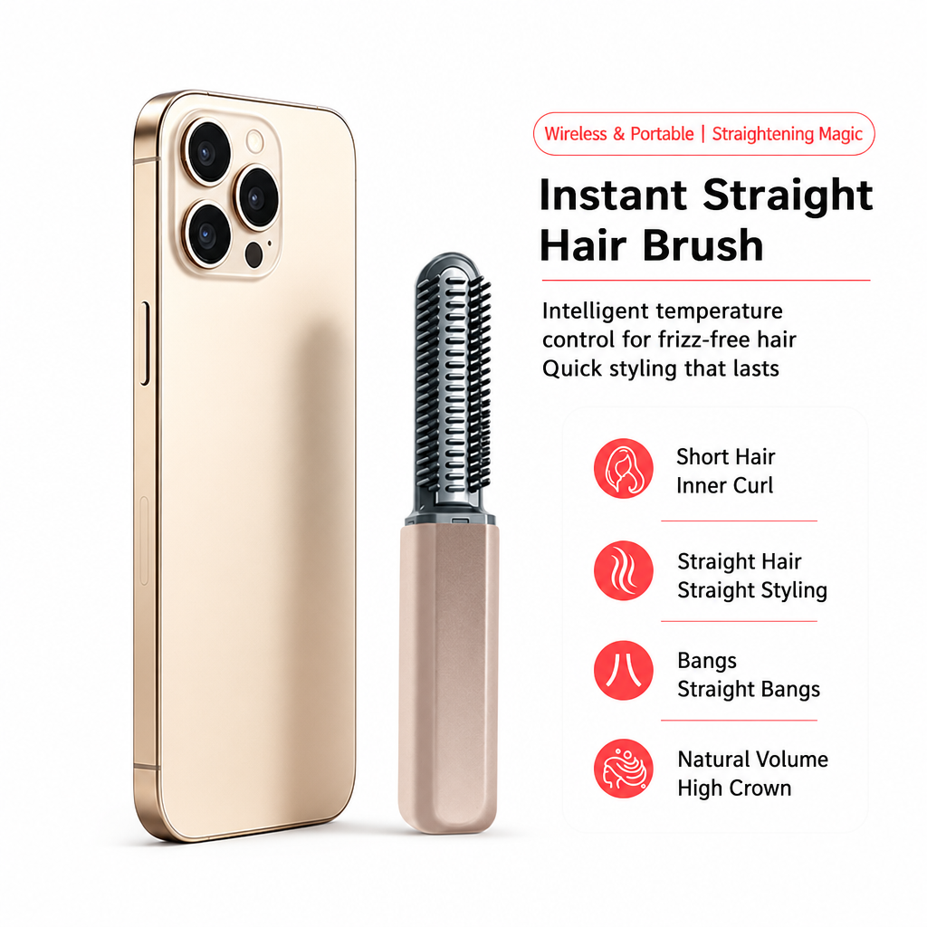🥳2026 HOT SALE🥳💞50K+ SOLD! 💇‍♀️✨ 50% OFF! Portable Cordless Mini Hair Straightener – USB rechargeable, straighten & curl on the go. Tames frizz anywhere, no salon needed! 🛡️✅
