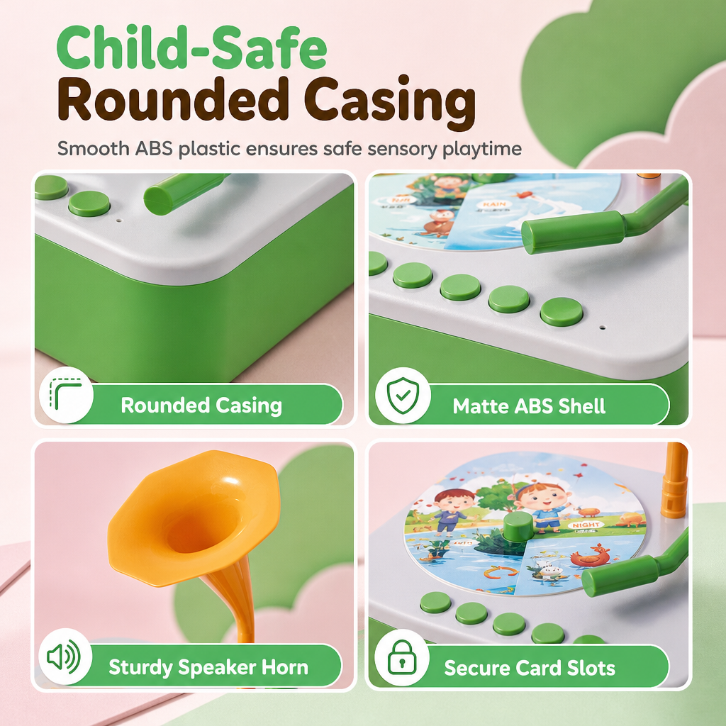 🥳2026 HOT SALE🥳💞50K+ SOLD! 🎵🧸 50% OFF! Kids Bluetooth Learning Phonograph – tactile card play, bilingual learning & no screens! Safe, fun early education for grandkids! 🛡️✅