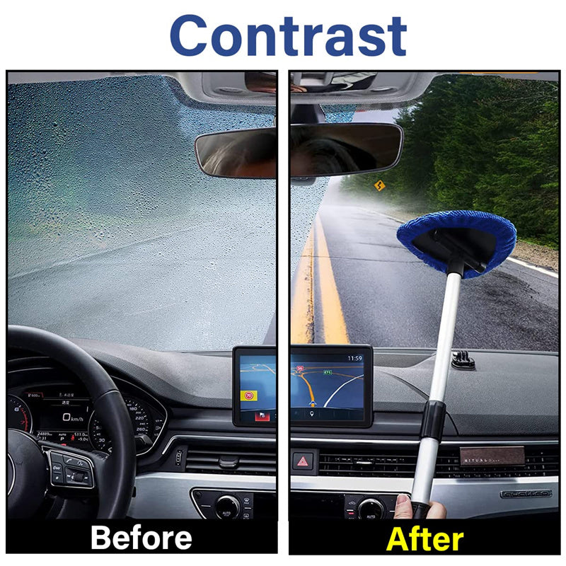 🥳2026 HOT SALE🥳💞50K+ SOLD! 🚗✨ 50% OFF! Windshield Cleaner Tool Kit – extendable 34-54cm & 180° rotating head for hard-to-reach spots. Scratch-free microfiber pads, no streaks! 🛡️✅
