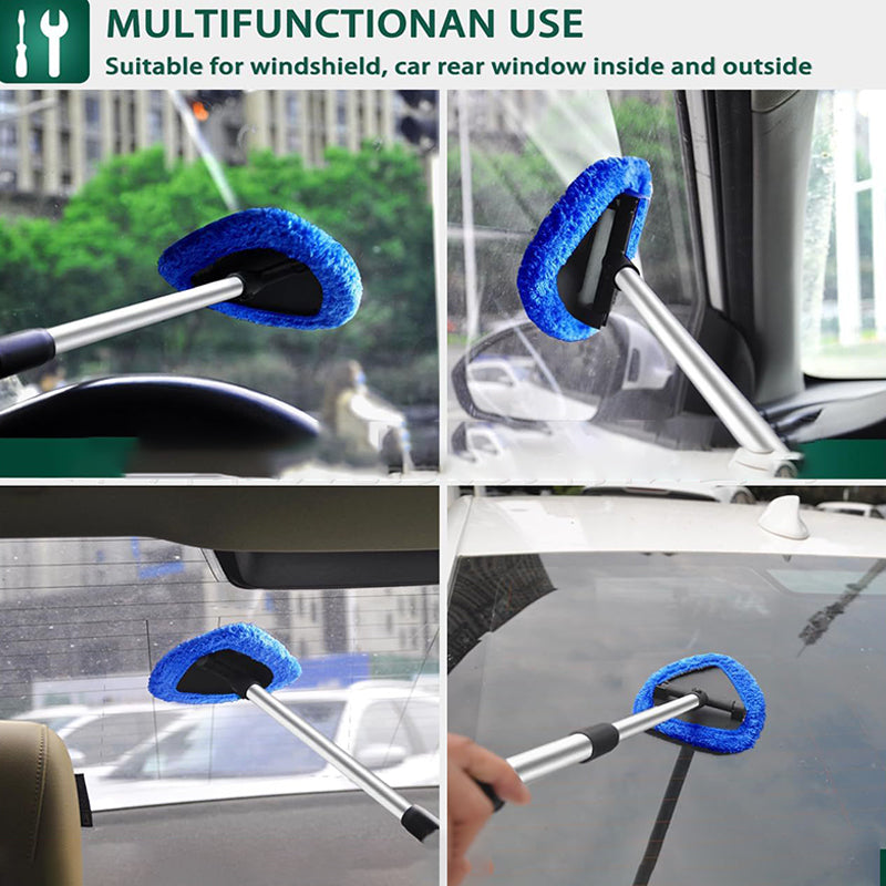 🥳2026 HOT SALE🥳💞50K+ SOLD! 🚗✨ 50% OFF! Windshield Cleaner Tool Kit – extendable 34-54cm & 180° rotating head for hard-to-reach spots. Scratch-free microfiber pads, no streaks! 🛡️✅