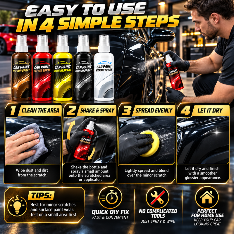 🥳2026 HOT SALE🥳💞50K+ SOLD! 🚗✨ 50% OFF! Car Scratch Repair Spray – quick-dry DIY touch-up, perfectly matches your paint & restores gloss. Hide minor scratches & save on costly repairs! 🛡️✅