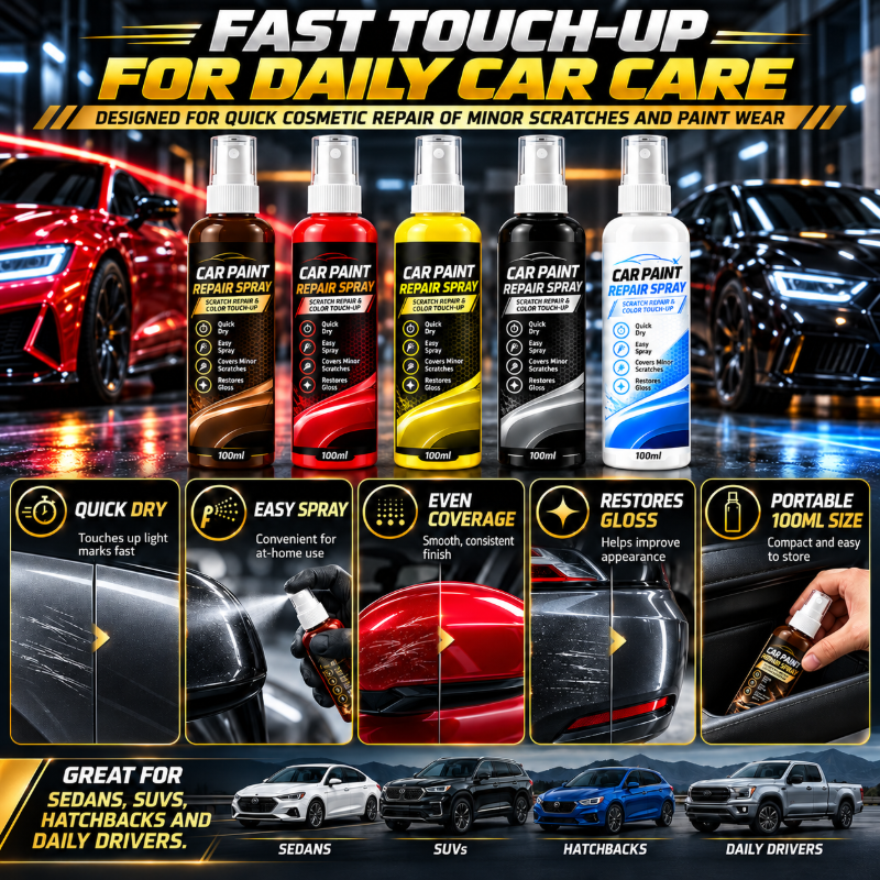 🥳2026 HOT SALE🥳💞50K+ SOLD! 🚗✨ 50% OFF! Car Scratch Repair Spray – quick-dry DIY touch-up, perfectly matches your paint & restores gloss. Hide minor scratches & save on costly repairs! 🛡️✅