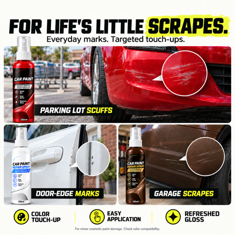 🥳2026 HOT SALE🥳💞50K+ SOLD! 🚗✨ 50% OFF! Car Scratch Repair Spray – quick-dry DIY touch-up, perfectly matches your paint & restores gloss. Hide minor scratches & save on costly repairs! 🛡️✅