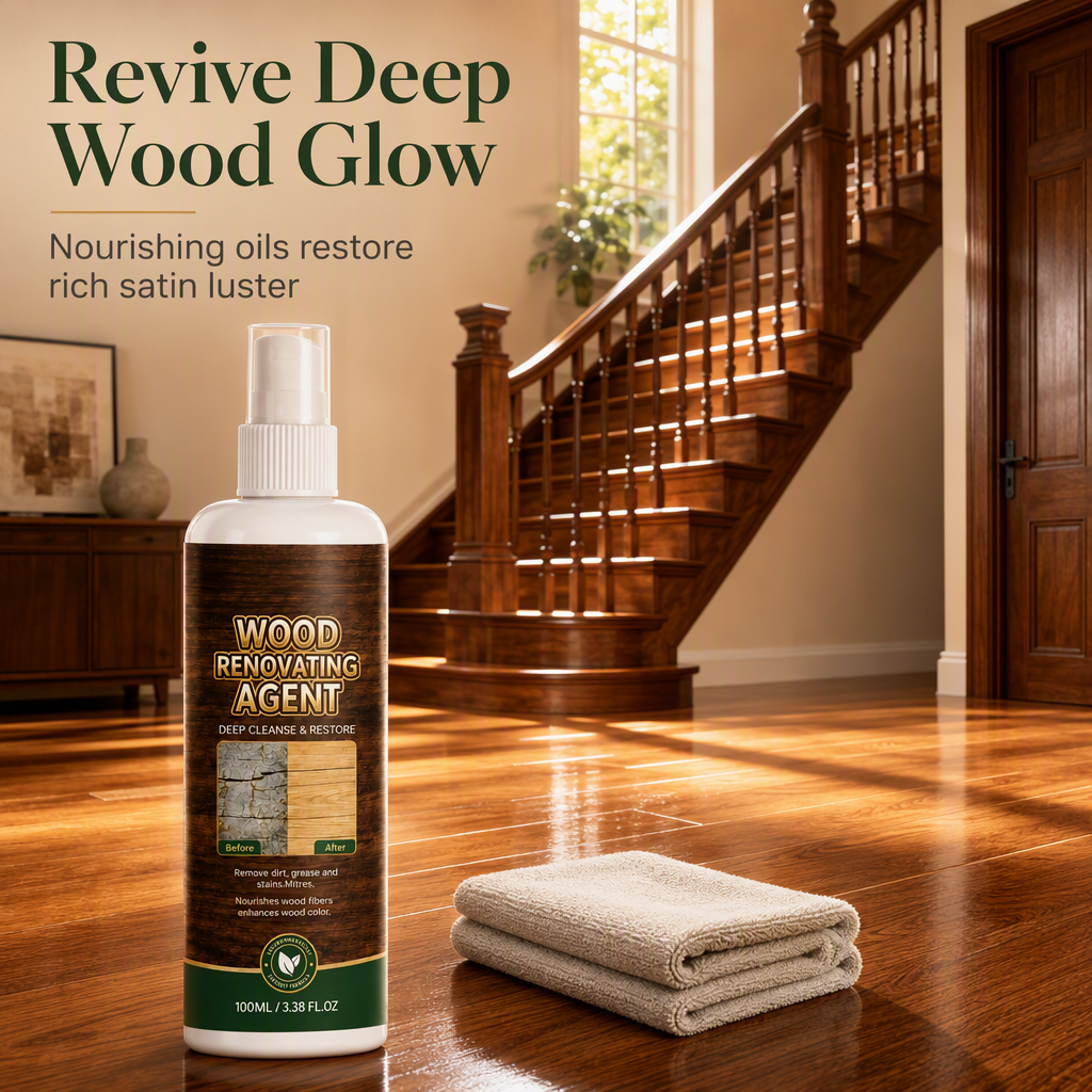 🥳2026 HOT SALE🥳💞50K+ SOLD! 🪵✨ 50% OFF! Wood Care Cleaner – instantly restores dry, faded wood & erases scuffs on floors, furniture & doors. Bring back the natural shine without sanding! 🛡️✅