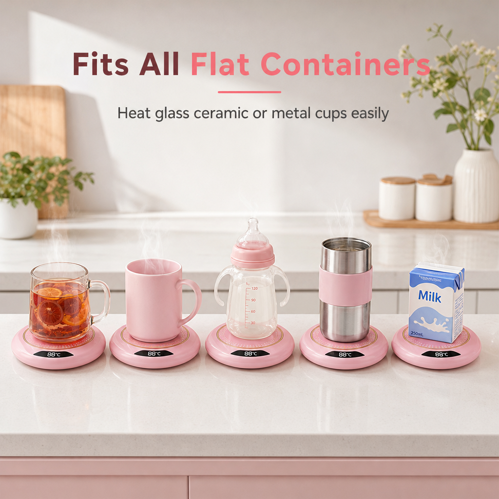 🥳2026 HOT SALE🥳💞50K+ SOLD! ☕🔥 50% OFF! Electric Coffee Mug Warmer – 3-temp touch control keeps drinks hot all day. Fits all flat cups – never drink cold coffee again! 🛡️✅