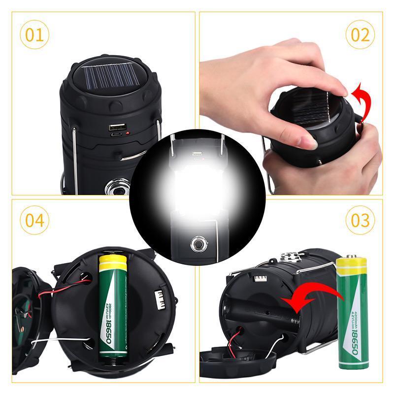 🥳2026 HOT SALE🥳💞50K+ SOLD! 🏕️🔥 50% OFF! 3-in-1 LED Flame Camping Lantern – retractable design, flickering flame & white light modes, plus flashlight. Solar/USB rechargeable for any emergency! 🛡️✅