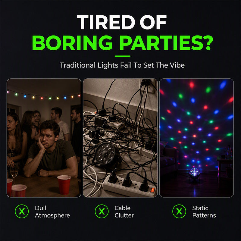🥳2026 HOT SALE🥳💞50K+ SOLD! 🎉🔦 50% OFF! Rechargeable Party Laser Light – instantly turns any room into a club with 68 dynamic patterns & smart music sync. Portable, remote-controlled & no messy wires! 🛡️✅