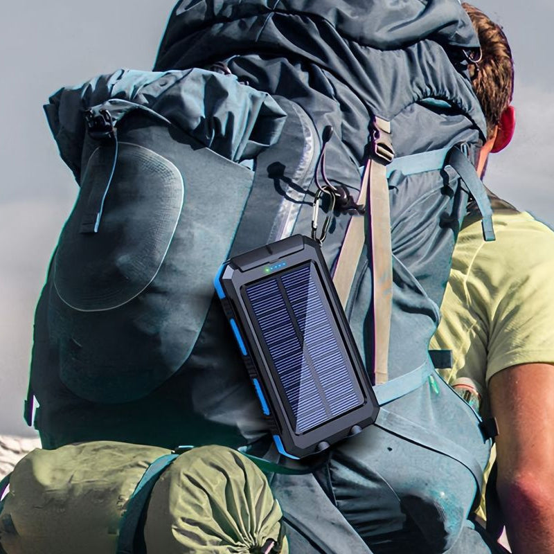 🥳2026 HOT SALE🥳💞50K+ SOLD! ⛺🔋 50% OFF! Solar Power Bank – 10000mAh, dual LED flashlights & built-in compass. Never lose power or direction on outdoor adventures! 🛡️✅