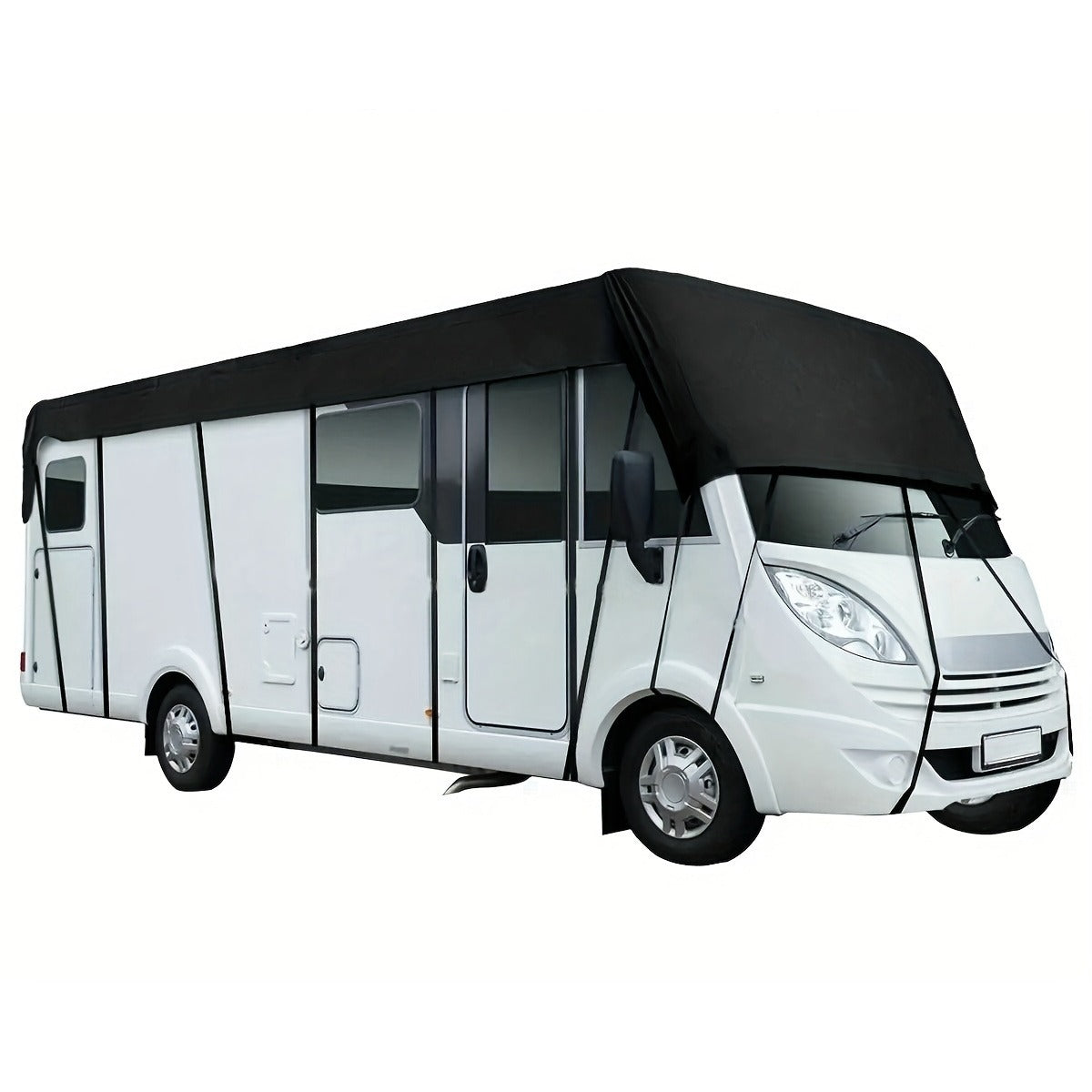 🥳2026 HOT SALE🥳💞50K+ SOLD! 🚐☔ 50% OFF! Caravan & Motorhome Roof Cover – 210D Oxford, silver-coated, adjustable straps & 2 tension straps. Protects roof from rain, leaves & costly repairs! 🛡️✅
