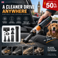 🥳2026 HOT SALE🥳💞50K+ SOLD! 🚗💨 50% OFF! Portable Handheld Car Vacuum – 120W cordless, 20000Pa suction, 2-in-1 vacuum & blower. Lightweight 470g, quiet 50dB. Deep clean cars & home! 🛡️✅