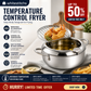 🥳2026 HOT SALE🥳💞50K+ SOLD! 🍤🔥 50% OFF! 201 Stainless Steel Tempura Fryer – Thermometer for precise oil control, removable drain rack reduces fat. Deep body, even heating – perfect crispy results every time! 🍟✨